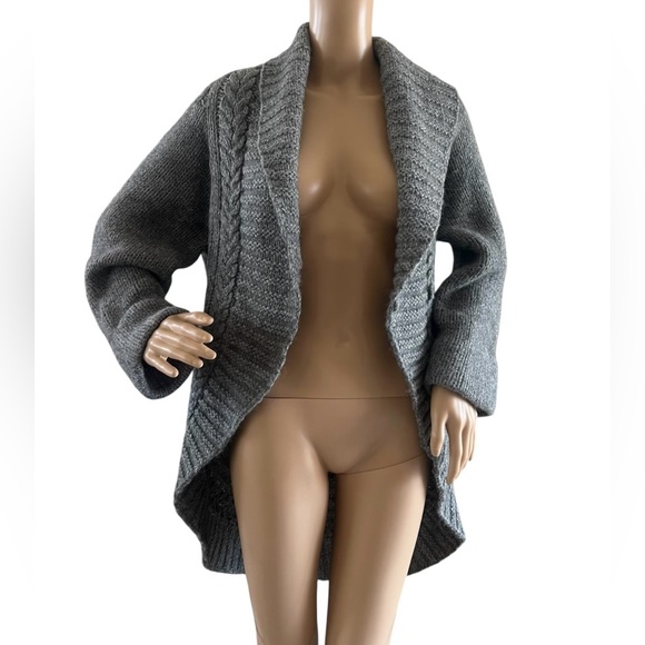 Talbots Sweaters - Talbots Gray Chunky Knit Cardigan Sweater
